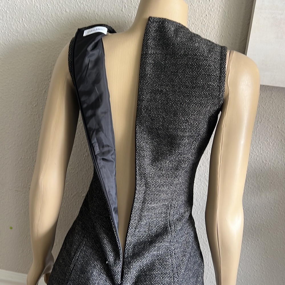 CALVIN KLEIN Vintage Sleeveless Gray Laine Dress 4 - Picture 6 of 8